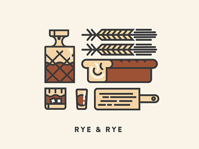 Rye & Rye board bread cutting glass rye shot wheat whiskey