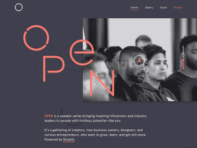 Scrap - OPEN Powered by Shopify dark open page series shopify speaker unused web