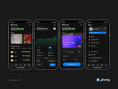 Pluang UI Redesign bitcoin branding crypto design finance indonesia invest money pluang ui ux