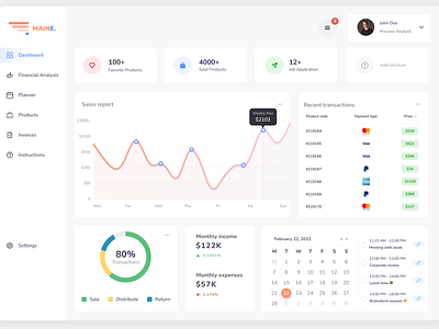 Sales Dashboard by Sopo Maglakelidze on Dribbble