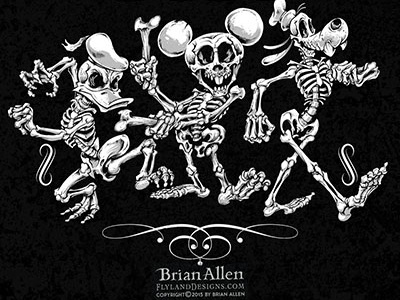 Skeleton Parody disney donald goofy halloween mickey parody skeleton spooky
