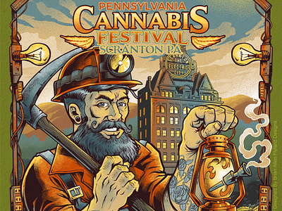 Pa Cannafest 2019 Square Low Res bong cannabis event poster illustration poster pot