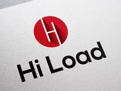 H Letter Logo circle cute design h hi letter load logo red simple word
