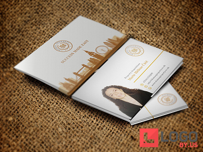 Re Design Miro's Property Business Card - England brown business card clean england miro picture card property visiting card