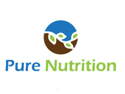 Pure Nutrition Logo blooming brand flower happy health human identity leaf leaves medical natural organic