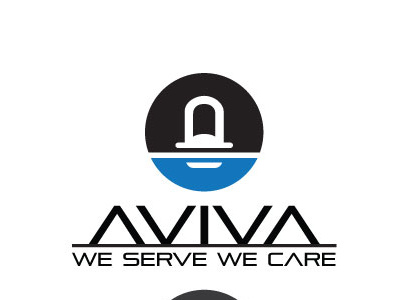 Aviva Logo black blue bulb clean fine flash high led light light logo simple