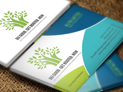 DU GOOD GET ROOTED Logo & Business Card Project For Aliya Jaffar aliya business card du for good get jaffar logo now project rooted