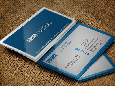 Diane B. Reul Business Card b. reul blue card business card classical card clean dbr diane visit card