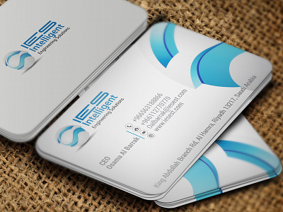 IES Intelligent Engineering Service business card engineering ies intelligent saudi arab logo service saudi arabia design service visit card