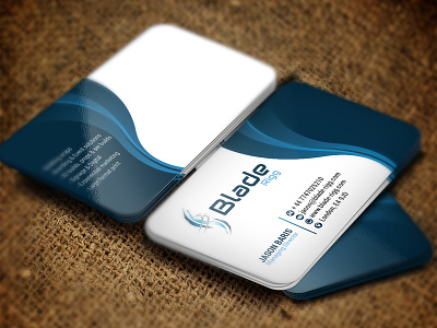 Blade Rigg Business Card app concept blade blue business design logo rigged rigging riggs partners