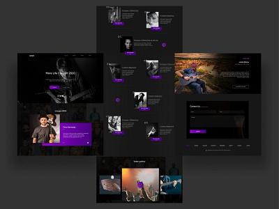 Poetry Concert Landing Page dazeign inspiration landing page landing page concept landing page design landing page ui morelife poetry ui uiux