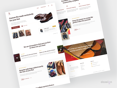 RM16 Classics | Shoe Maker's Website Landing Page (UI/UX Design)