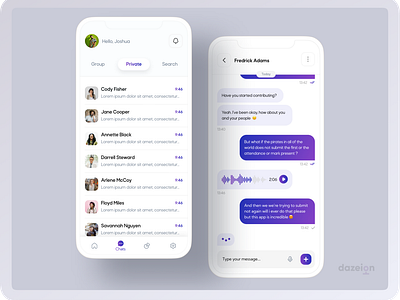 Attendance Mobile App Design (Chat Interface)