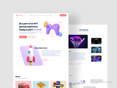 NFT Gaming Website - (Web UI Design) 3d branding crypto art design illustration inspiration logo nft nft collection nft gaming ui ux vector website