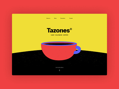 Tazones Coffee Shop Web Lading Home Section