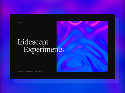 Iridescent Materials 3d ae aftereffects animation c4d cinema4d octanerender otoy productdesign ui uianimation ux webdesign