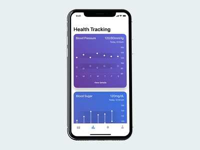 Health Tracking UI Animation healthcare app interaction design ios mobile app motion design ui ui animation ux