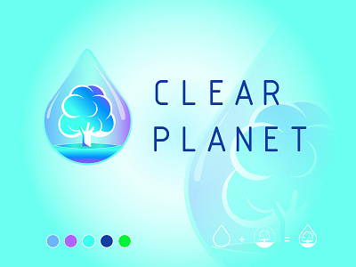 Clear Planet Logo Design brand branding graphic design illustration logo modern logo product design vector visual