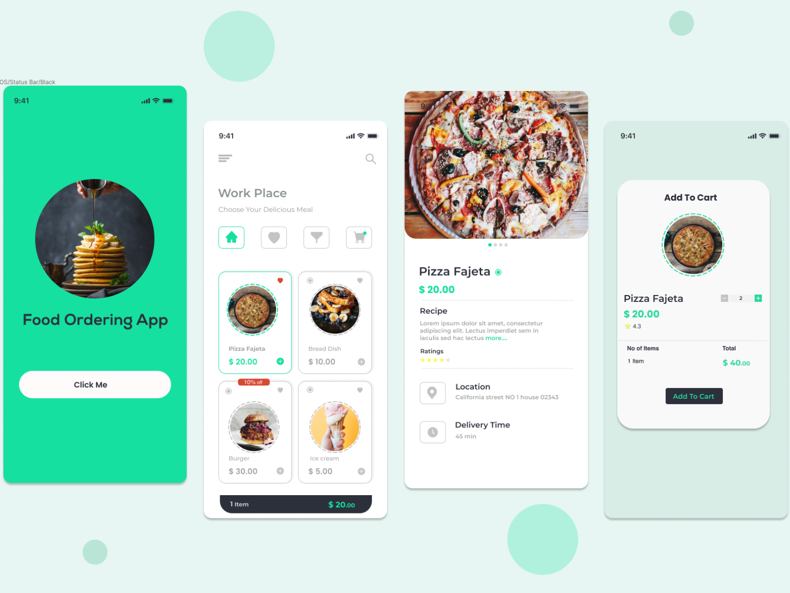 Food Ordering App Design by Rana Ahmad Nawaz on Dribbble