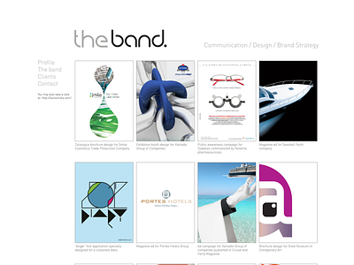 The band web design