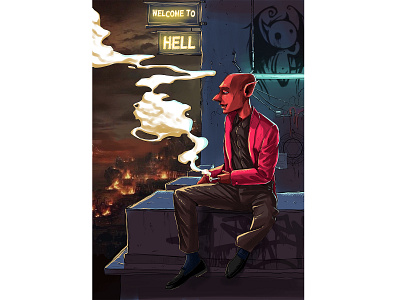 Illustration Design | Welcome To Hell art artwork character design comic art concept concept art design digital illustration digital painting drawing dribbble illustration ipadproart photoshop procreate sketchbook