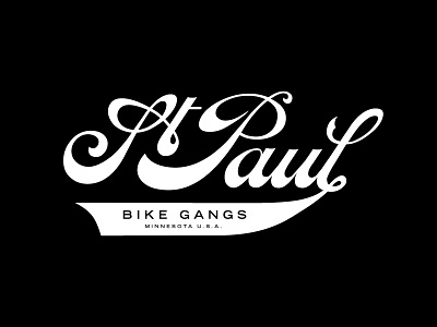 Dribbble St. Paul Bike Gangs artcrank badges bikes gangs logo script