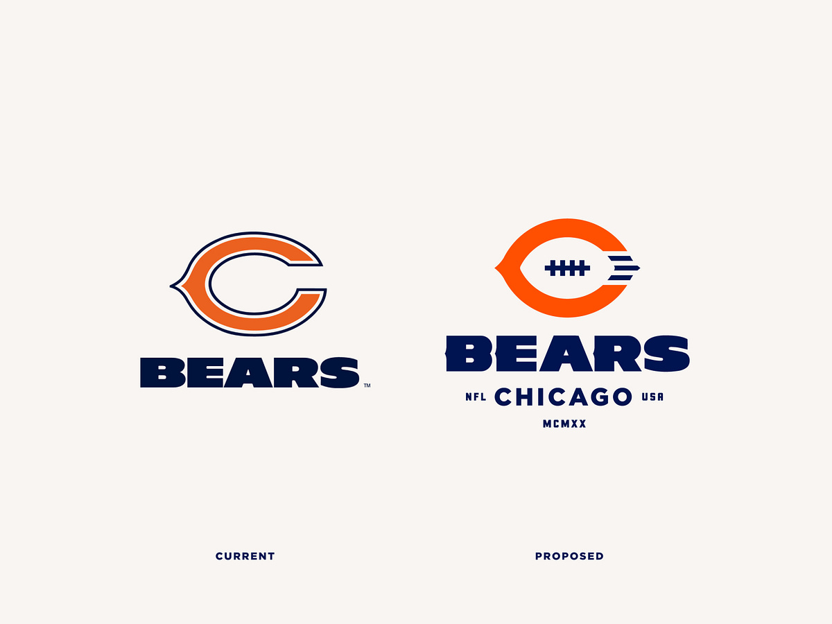 Chicago Bears Rebrand Proposal by Allan Peters on Dribbble