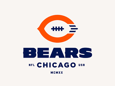 Chicago Bears Rebrand Proposal brand identity branding football logo logos