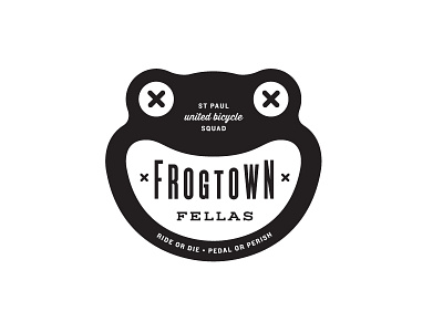 St Paul Bike Gangs Frogtown artcrank badges bikes gangs logo script
