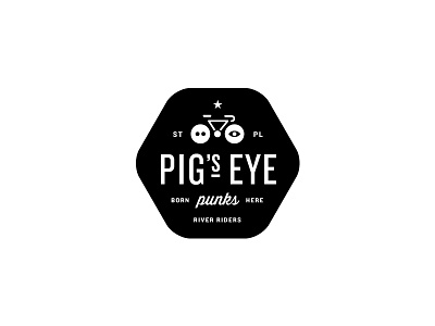 St Paul Bike Gangs Pigs Eye artcrank badges bikes gangs logo script