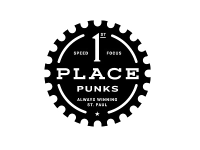 St Paul Bike Gangs First Place Punks allan peters american artcrank badges bike bike gangs bikes logo type lock up vintage