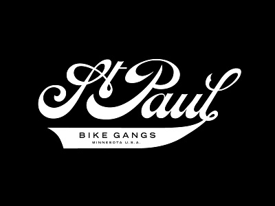 St Paul Bike Gangs Hero Revised allan peters american artcrank badges bike bike gangs bikes logo type lock up vintage