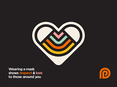 Respect & Love branding covid illustration mask
