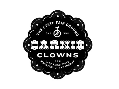 St Paul Bike Gangs Carnie Clowns allan peters american artcrank badges bike bike gangs bikes logo type lock up vintage