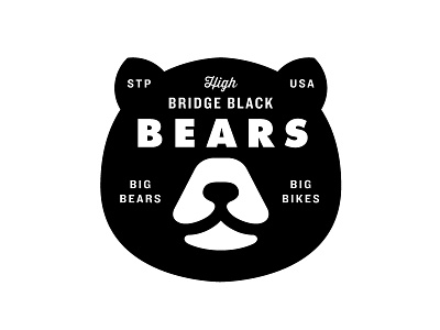 St Paul Bike Gangs High Bridge Black Bears allan peters american artcrank badges bike bike gangs bikes logo type lock up vintage