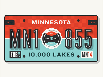 MN License Plate american badgehunting badges classic crest hunting minneapolis mn