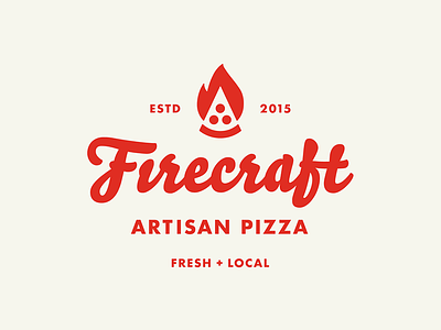 Firecraft Artisan Pizza firecraft icon identity logo pizza