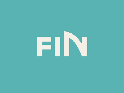 Fin Logo Concept (2 of 4) custom type fin shark shark fin