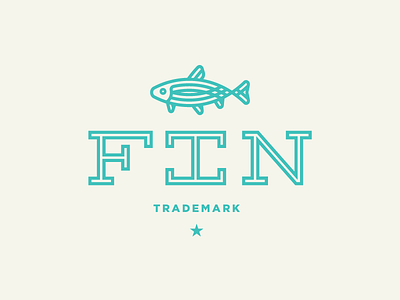 Fin Logo Concept (3 of 4) fin fish monoweight trout