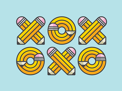 XOXOXO 2 illustration letter lettering o pencil type x