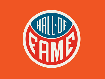 Hall of Fame badge crest esquire type lock up