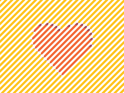 Valentine's Day Desktop/Print heart ribbon stripes twisted love