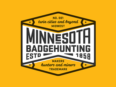 Minnesota #Badgehunting Club badge crest type lock up