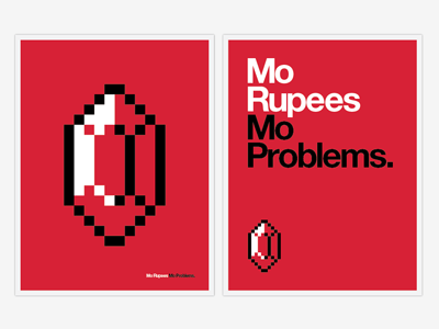 Mo Rupees Mo Problems 8 bit pixel art rupees zelda