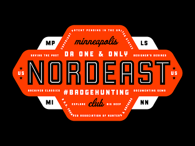 Nordeast #Badgehunting Club american badge badges crest lock up logo logos vintage