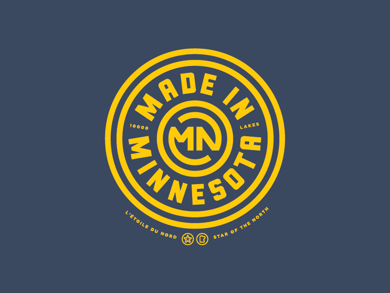Made In Minnesota apparel graphic icons logo minnesota mn state t shirt