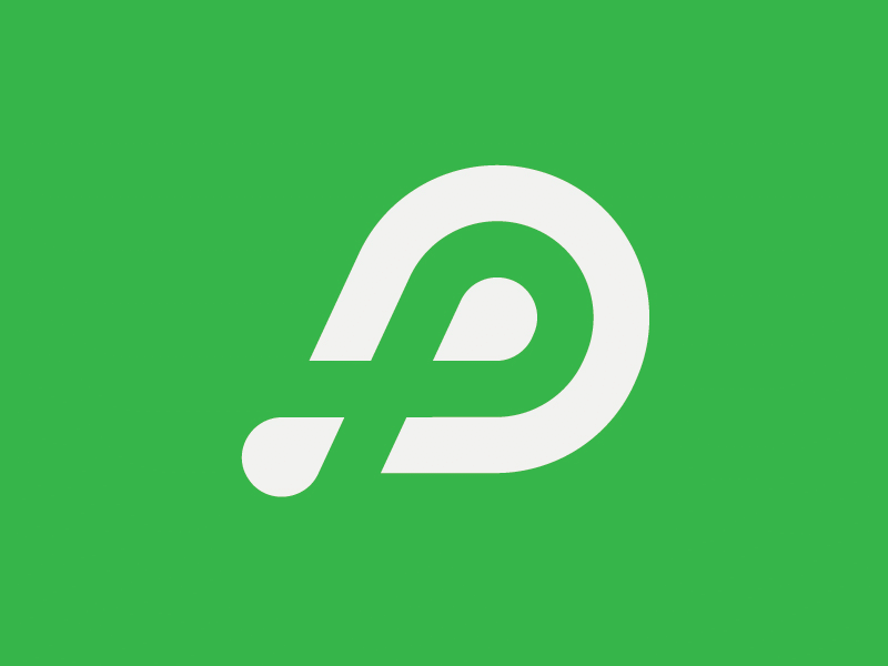 Perpetual brand branding green infinity logo p