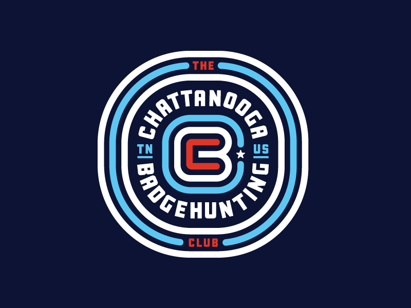 Chattanooga Badgehunting Club Logo & Print america badge crest eagle identity logo