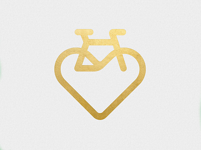 Bike Love bike brand branding cycle cycling gold heart icon logo love poster ride