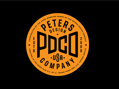 PDCo Badge america badge branding crest identity lock up logo typography